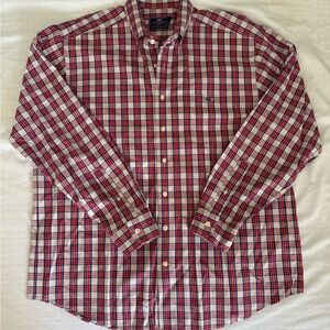 Vineyard Vines Classic Red Plaid Men's Shirt XL Extra Large